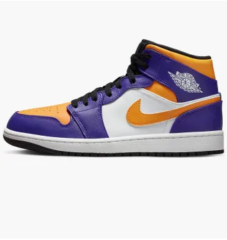 Кросівки чоловічі Jordan 1 Mid LA Lakers фото 6