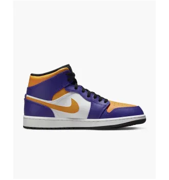 Кросівки чоловічі Jordan 1 Mid LA Lakers фото 4
