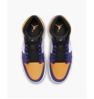 Кросівки чоловічі Jordan 1 Mid LA Lakers фото 2