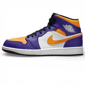 Кросівки чоловічі Jordan 1 Mid LA Lakers