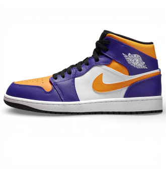 Кроссовки мужские Jordan 1 Mid LA Lakers