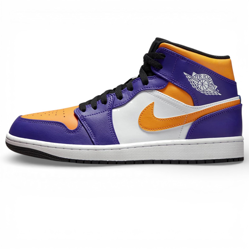 Кросівки чоловічі Jordan 1 Mid LA Lakers фото