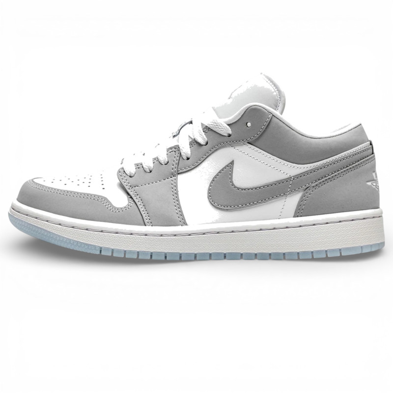 Кросівки чоловічі Jordan 1 Low Grey White фото