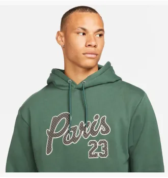 Мужское худи Air Jordan Paris Saint-Germain Statement Fleece Pullover Dark Spring Green фото 3