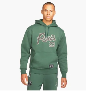Мужское худи Air Jordan Paris Saint-Germain Statement Fleece Pullover Dark Spring Green фото 2