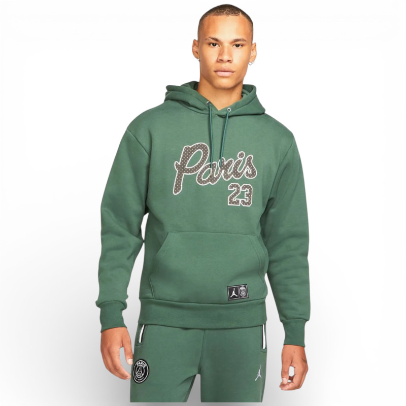 Мужское худи Air Jordan Paris Saint-Germain Statement Fleece Pullover Dark Spring Green