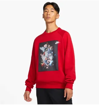 Світшот чоловічий Nike Masterpiece Pack Photo Print Crew Neck Fleece sweatshirt Red фото 5