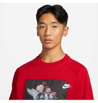 Світшот чоловічий Nike Masterpiece Pack Photo Print Crew Neck Fleece sweatshirt Red фото 2