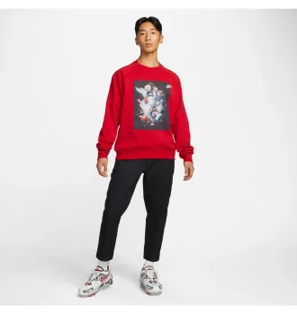 Світшот чоловічий Nike Masterpiece Pack Photo Print Crew Neck Fleece sweatshirt Red фото 4