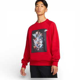 Світшот чоловічий Nike Masterpiece Pack Photo Print Crew Neck Fleece sweatshirt Red