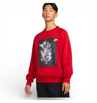 Світшот чоловічий Nike Masterpiece Pack Photo Print Crew Neck Fleece sweatshirt Red