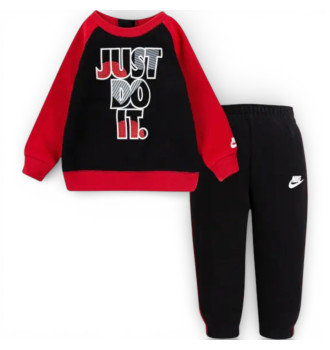 Дитячий костюм худі та штани Nike Nkb Jdi Fleece Crew Set Black red