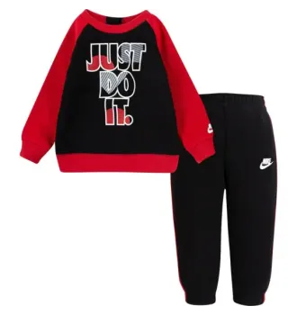 Дитячий костюм худі та штани Nike Nkb Jdi Fleece Crew Set Black red фото 2