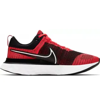 Кросівки чоловічі Nike React Infinity Run Flyknit 2 Black Bright Crimson фото 2