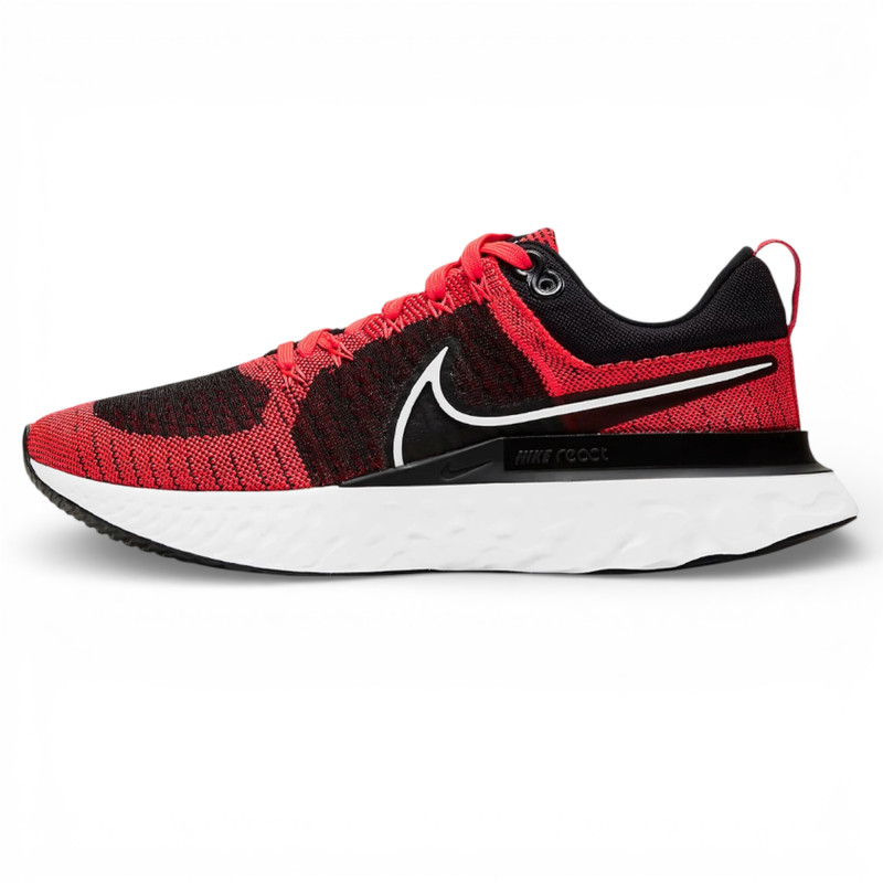 Кросівки чоловічі Nike React Infinity Run Flyknit 2 Black Bright Crimson фото