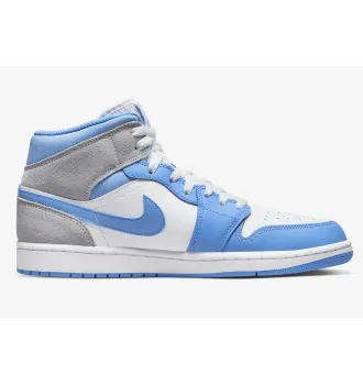 Кросівки чоловічі Air Jordan 1 Mid University Blue Grey фото 5