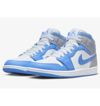 Кросівки чоловічі Air Jordan 1 Mid University Blue Grey фото 2