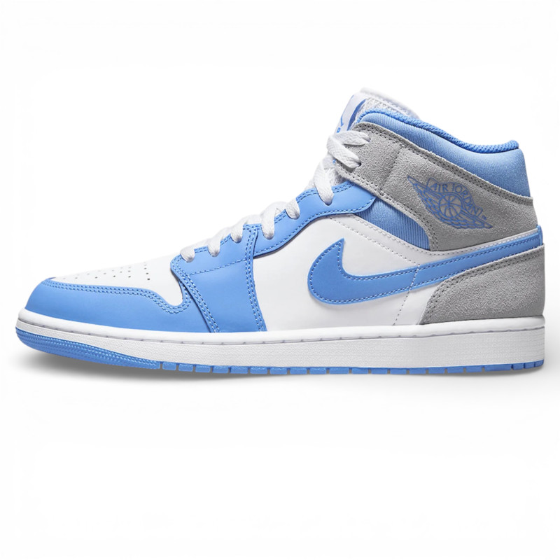 Кросівки чоловічі Air Jordan 1 Mid University Blue Grey фото