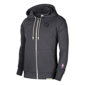 Мужское худи Nike Brooklyn Nets Standard Issue Full-Zip Hoodie Anthracite Grey