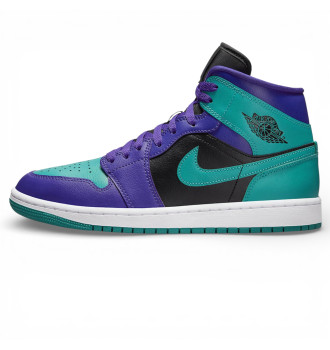 Женские кроссовки Air Jordan 1 Mid Black Grape (W)