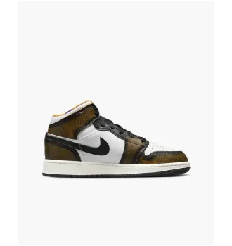 Кросівки Air Jordan 1 Mid SE Orange Wear Away (GS) фото 6