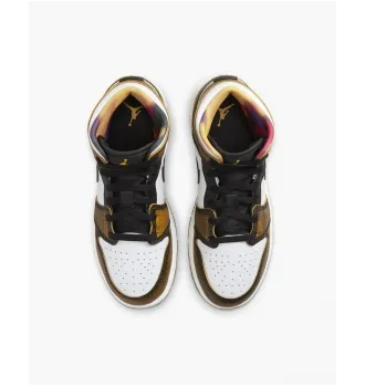Кросівки Air Jordan 1 Mid SE Orange Wear Away (GS) фото 5