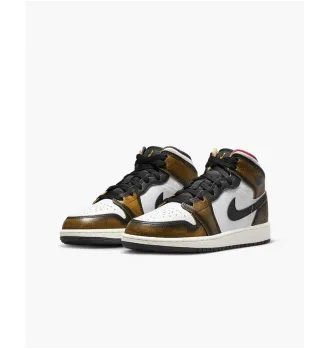 Кросівки Air Jordan 1 Mid SE Orange Wear Away (GS) фото 8