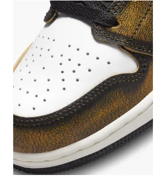 Кросівки Air Jordan 1 Mid SE Orange Wear Away (GS) фото 4