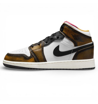 Кросівки Air Jordan 1 Mid SE Orange Wear Away (GS)