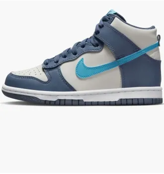 Кроссовки Nike Dunk High Light Bone Diffused Blue (GS) фото 5