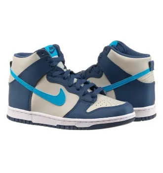 Кроссовки Nike Dunk High Light Bone Diffused Blue (GS) фото 2