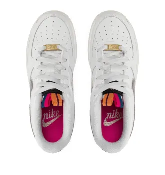 Кросівки Nike Air Force 1 LV8 Double Swoosh Silver Gold (GS) фото 2