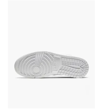 Мужские кроссовки Air Jordan 1 Low Triple White Tumbled Leather фото 4