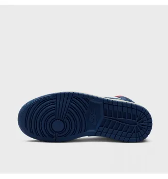 Женские кроссовки Air Jordan 1 Mid French Blue Gym Red (W) фото 8