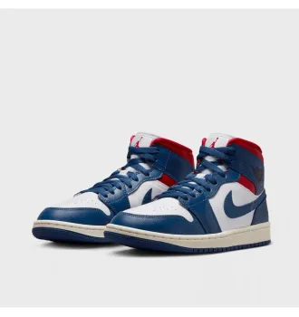 Женские кроссовки Air Jordan 1 Mid French Blue Gym Red (W) фото 6