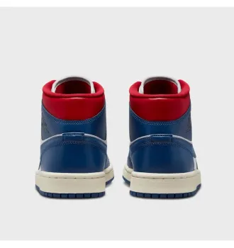 Женские кроссовки Air Jordan 1 Mid French Blue Gym Red (W) фото 2