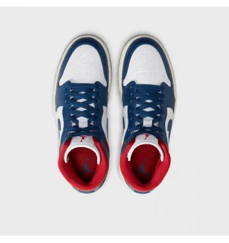 Женские кроссовки Air Jordan 1 Mid French Blue Gym Red (W) фото 3