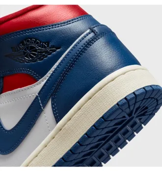 Женские кроссовки Air Jordan 1 Mid French Blue Gym Red (W) фото 4