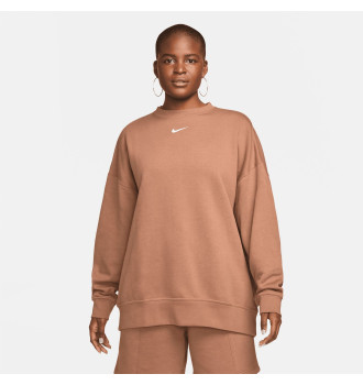 Кофта жіноча Nike Sportswear Collection Essentials Over-Oversized Fleece Crew Brown фото 2