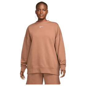 Кофта жіноча Nike Sportswear Collection Essentials Over-Oversized Fleece Crew Brown
