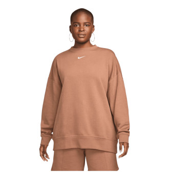Кофта жіноча Nike Sportswear Collection Essentials Over-Oversized Fleece Crew Brown