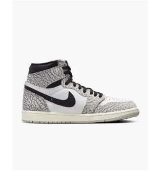 Кроссовки Air Jordan 1 Retro High OG White Cement фото 6