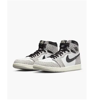 Кроссовки Air Jordan 1 Retro High OG White Cement фото 3