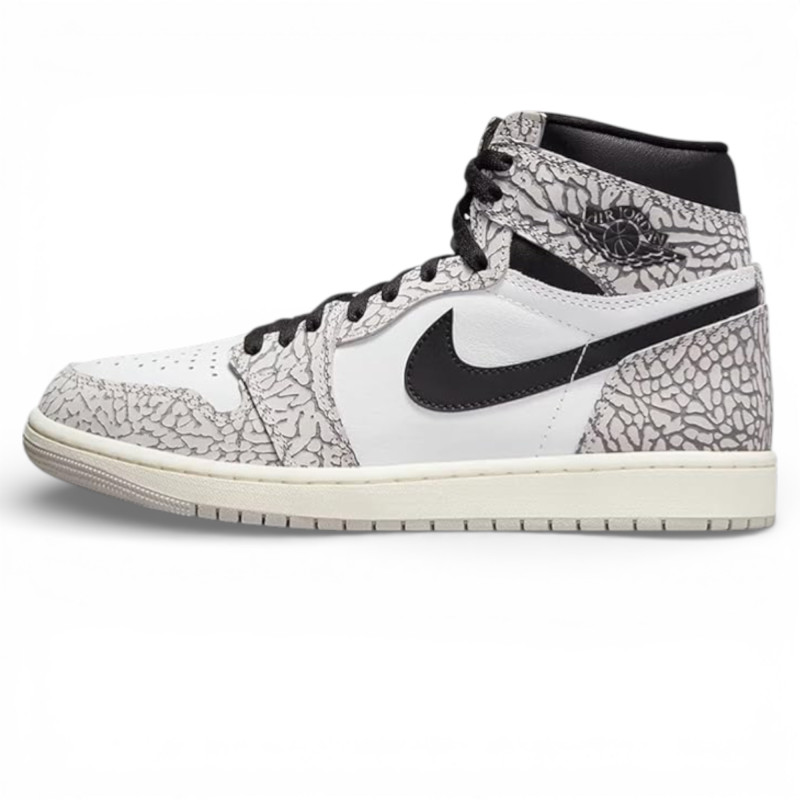 Кроссовки Air Jordan 1 Retro High OG White Cement фото