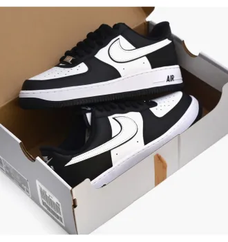 Кросівки чоловічі Nike Air Force 1 07 Low White Swoosh Panda фото 6