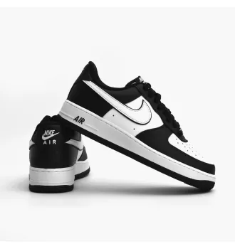 Кросівки чоловічі Nike Air Force 1 07 Low White Swoosh Panda фото 5