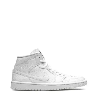 Кросівки жіночі Air Jordan 1 Mid White Snakeskin фото 5