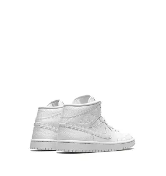 Кросівки жіночі Air Jordan 1 Mid White Snakeskin фото 2