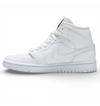 Женские кроссовки Air Jordan 1 Mid White Snakeskin