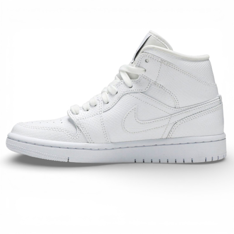 Кросівки жіночі Air Jordan 1 Mid White Snakeskin фото